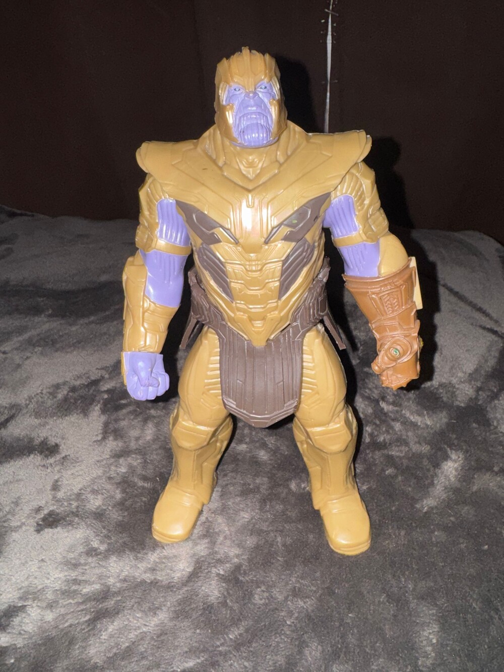 Thanos Action Figure Gold Armor Purple Skin Marvel Character Toy